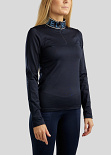 Rebel Trainingsshirt met Logo Collar Donkerblauw