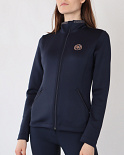 Rebel Jacket Stand Up Collar Fullzip Rosegold Crystal Navy