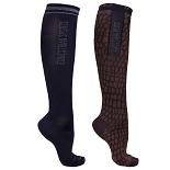 QHP Kniekous Julin (set van 2) Zwart/Bruin 39-42