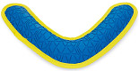 Beeztees Fetch boomerang blauw/geel
