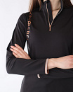 Rebel Langmouw Trainingsshirt Rosegold Logo Bid-Chain Zwart
