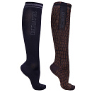 QHP Kniekous Julin (set van 2) Zwart/Bruin 39-42