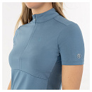 BR Half-Zip Shortsleeve Shirt Estelle Dames Captain's Blue
