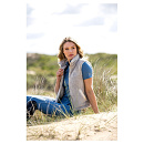 BR Half-Zip Shortsleeve Shirt Estelle Dames Captain's Blue