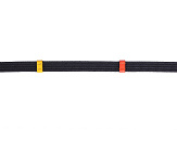 QHP Teugel Gekleurde Stops Zwart