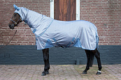 Harry's Horse Vliegendeken Mesh Reflectie Los Hals Staalblauw