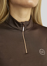 Rebel Trainingsshirt met Rosegold Crystals Bruin