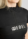 Rebel Trainingsshirt met Rosegoud Logo Zwart