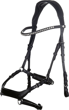 HKM Sports Hoofdstel Pro Anatomic Zwart