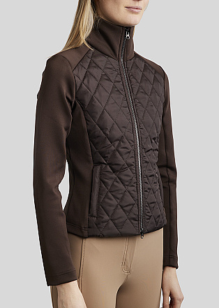 Montar Moquinn Quilted Hybrid Jacket Donkerbruin