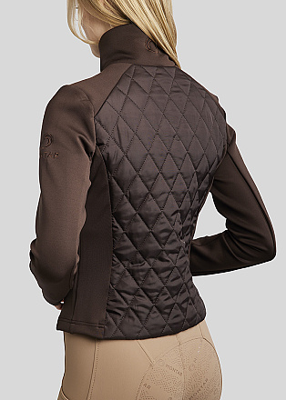 Montar Moquinn Quilted Hybrid Jacket Donkerbruin