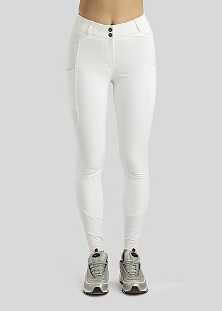 Montar Rijbroek Highwaist Moavina Caviar Crystal Wit