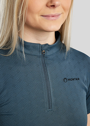 Montar Trainingsshirt Mocilia Jacquard Dark Slate