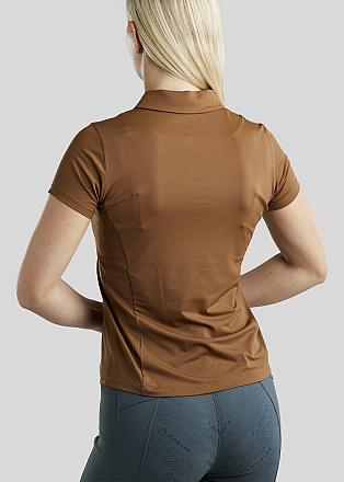 Montar Trainingsshirt Mostella met Mesh Panels en Contrast Stated Logo Print Toffee