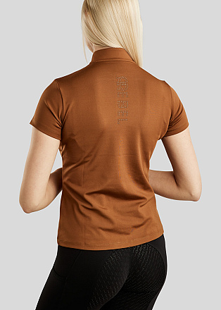Rebel Trainingsshirt Tone In Tone Crystals Toffee