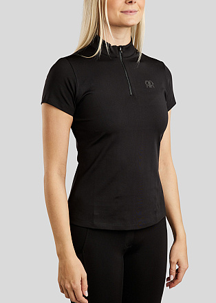 Rebel Trainingsshirt Tone In Tone Crystals Zwart