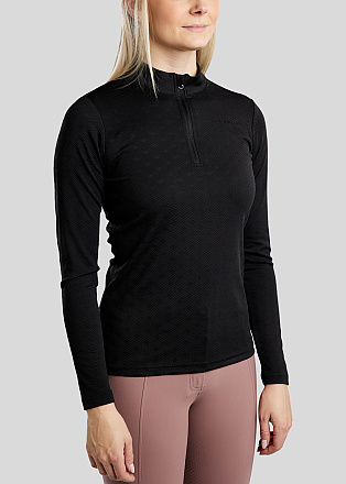 Montar MoCilia Trainingshirt Refined Jacquard Zwart