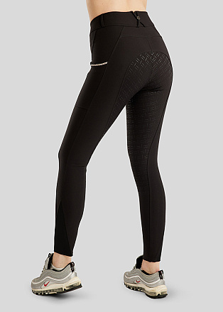 Montar Rijbroek MoLila Champagne Tape en Crystals Zwart