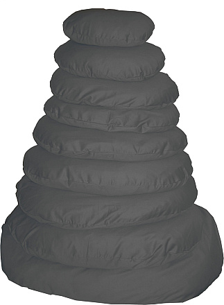 Ligkussen met rits antraciet