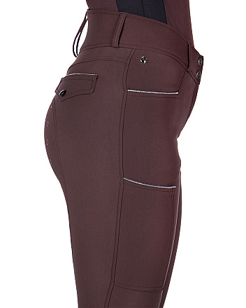 QHP Rijbroek Julin Full Grip Coffee
