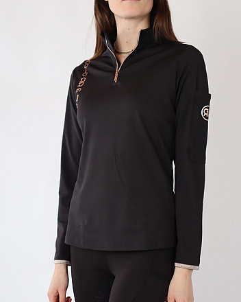 Rebel Langmouw Trainingsshirt Rosegold Logo Bid-Chain Zwart