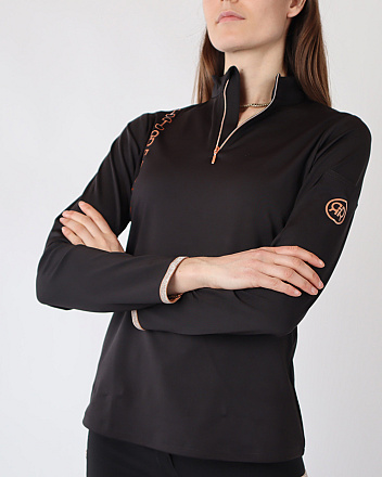 Rebel Langmouw Trainingsshirt Rosegold Logo Bid-Chain Zwart