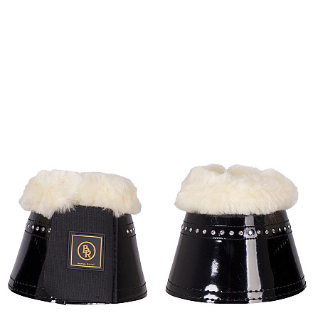 BR Springschoenen Glamour Lacquer Sheepskin Zwart