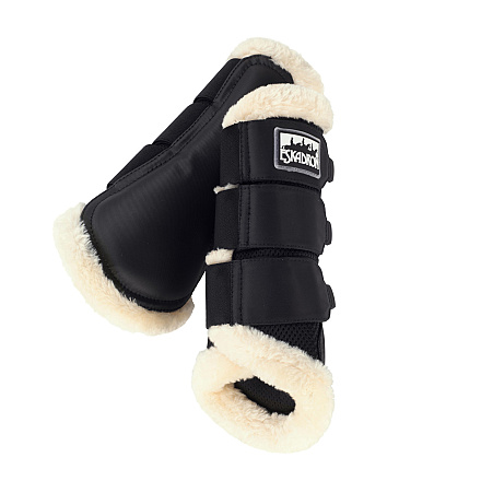 Eskadron Mesh Tendon Boots Fauxfur Zwart