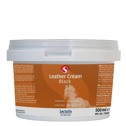 Ledercreme Zwart 500 ml