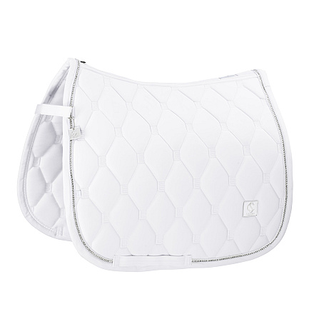 Eskadron SS'25 Classic Sports Zadeldek Softshell Crystal Wit Pony Dressuur