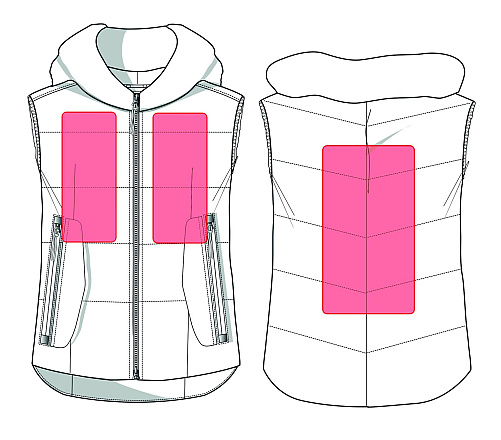 HKM Sports Verwarmde Bodywarmer Zwart