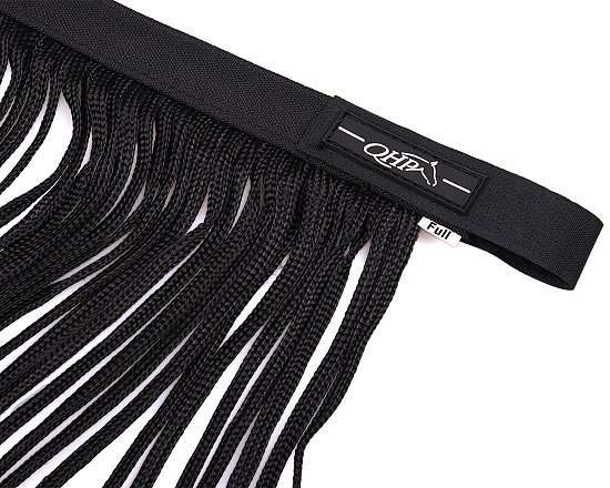 QHP Vliegenfrontriem Zwart