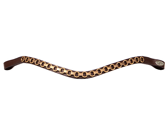 QHP Frontriem Calla Bruin/Goud Full
