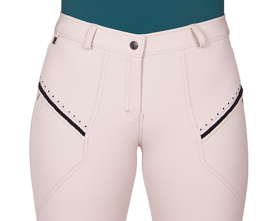 QHP Rijbroek Jace Knie Grip Beige