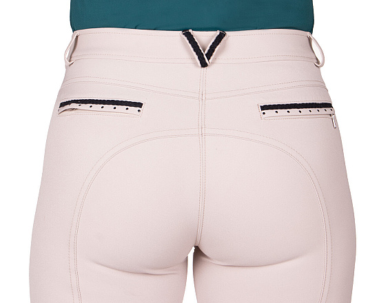 QHP Rijbroek Jace Knie Grip Beige