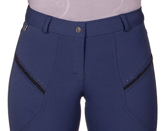 QHP Rijbroek Jace Knie Grip Navy