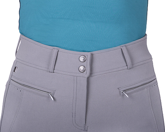 QHP Rijbroek Victoria Full Grip Grijs