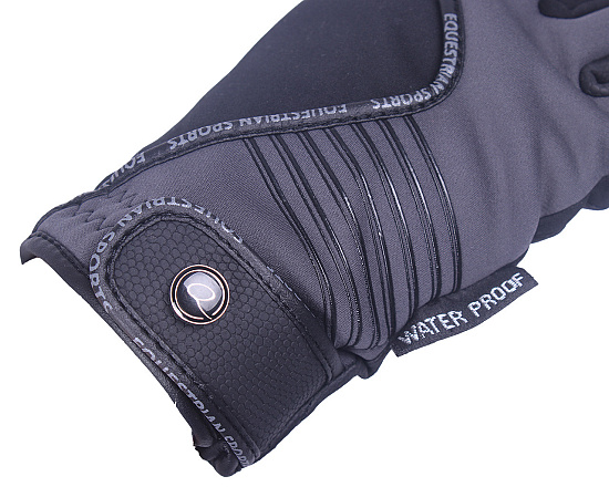 QHP Handschoen Tromso Waterproof Zwart/Grijs