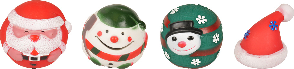 Kerstspeelgoed vinyl <br>8 cm assorti